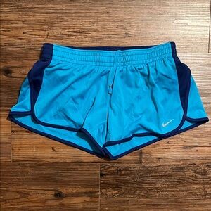 Nike Turquoise and Navy Running Shorts